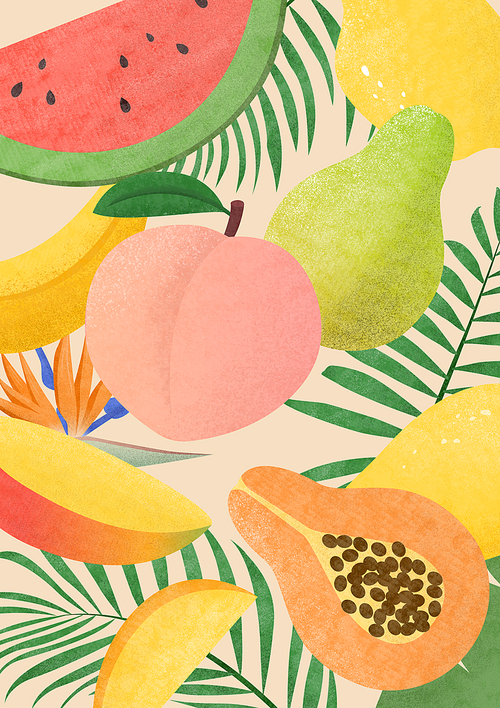 Tropical fruit illustration 10