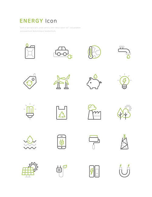 point line icon energy 8