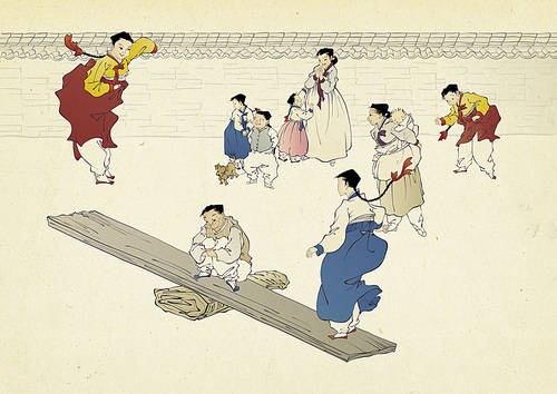 Korean traditional folk painting