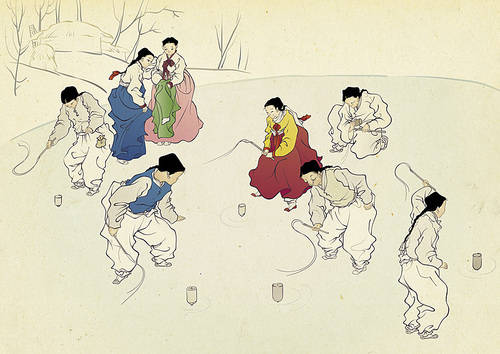 Korean traditional folk painting
