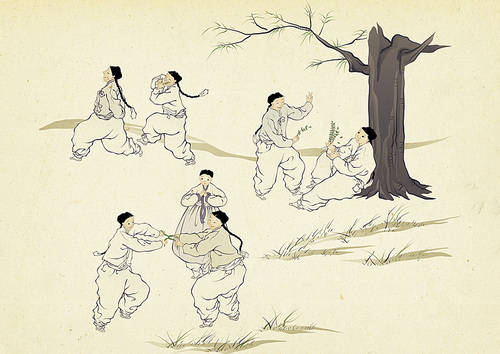 Korean traditional folk painting