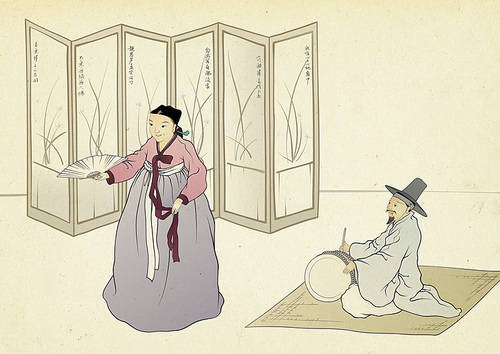 Korean traditional folk painting