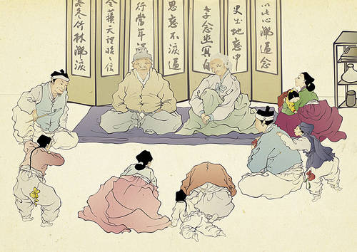 Korean traditional folk painting