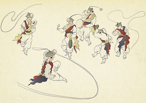 Korean traditional folk painting