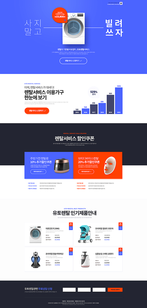 Rental service landing page 001