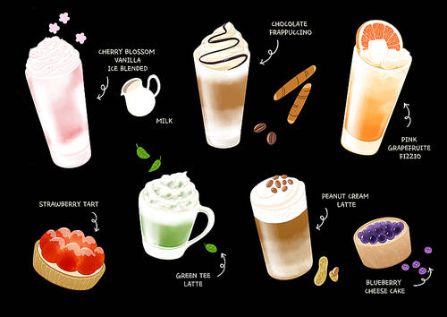 Cafe menu illustration001