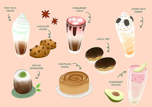 Cafe menu illustration005