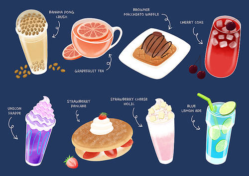 Cafe menu illustration008