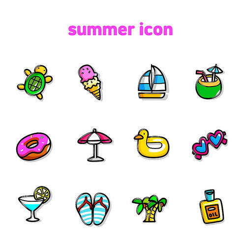 Summer badge icon 002