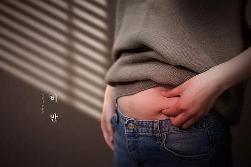 Abdominal obesity due to lack of exercise