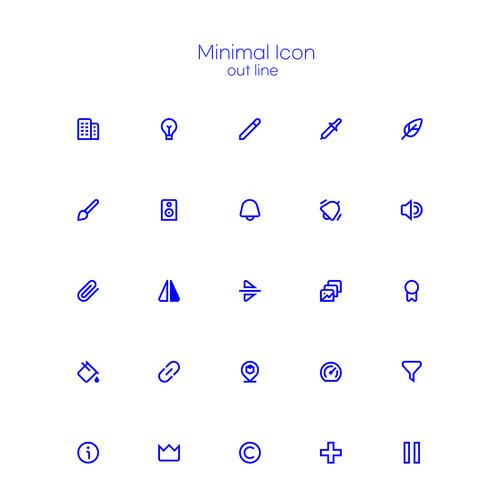 Simple and minimalistic vector line icon series