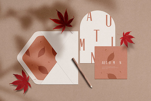 Autumn emotional letter background
