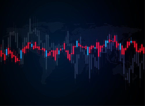 stock graph chart vector image illustration