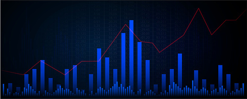 stock graph chart vector image illustration