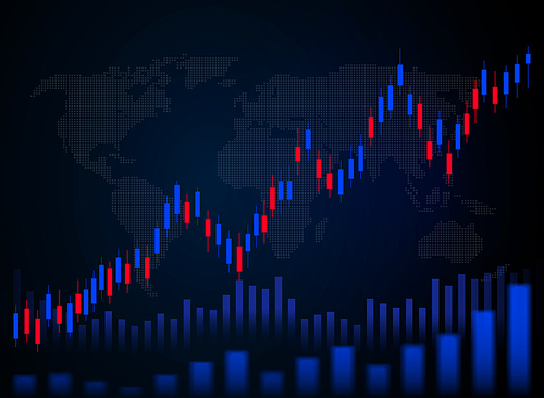 stock graph chart vector image illustration