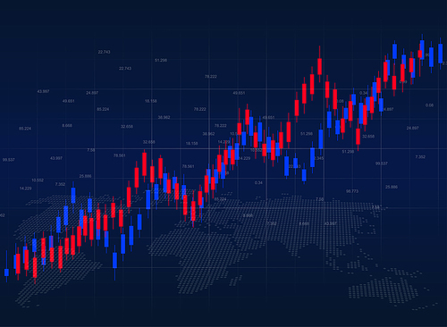 stock graph chart vector image illustration