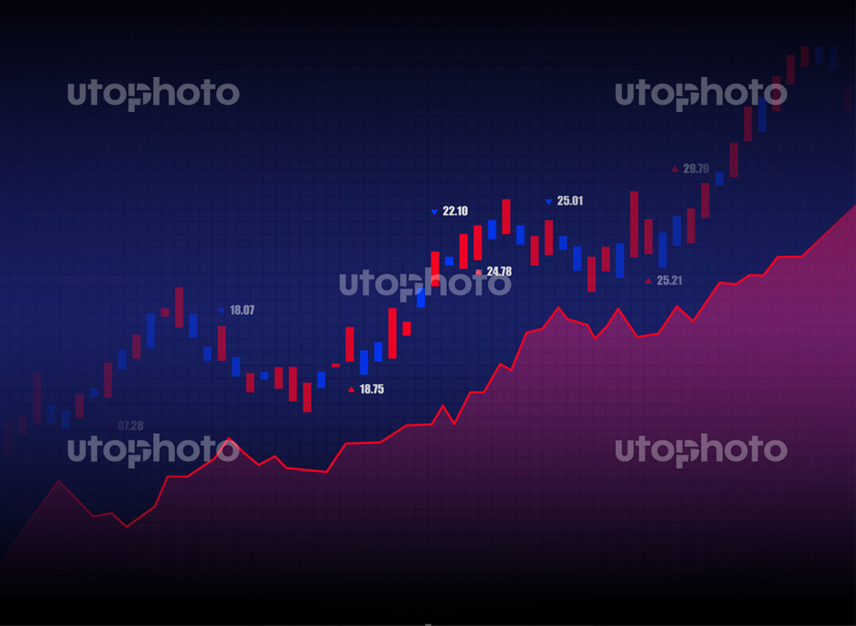 stock graph chart vector image illustration