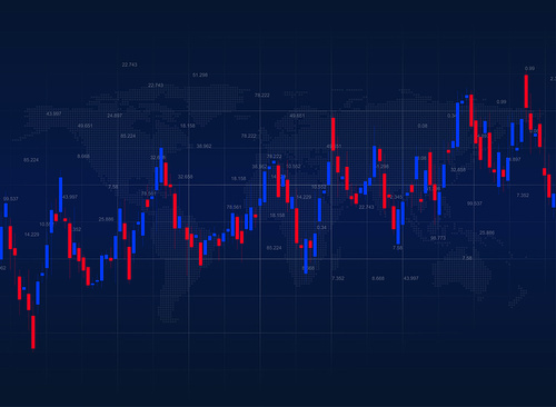 stock graph chart vector image illustration