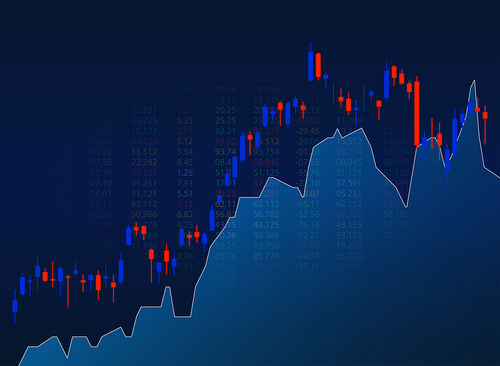 stock graph chart vector image illustration