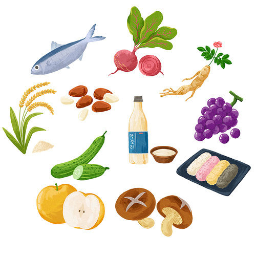 Republic of Korea region Incheon Gyeonggi special product object illustration image
