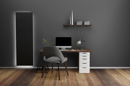 Black concept with indirect lighting