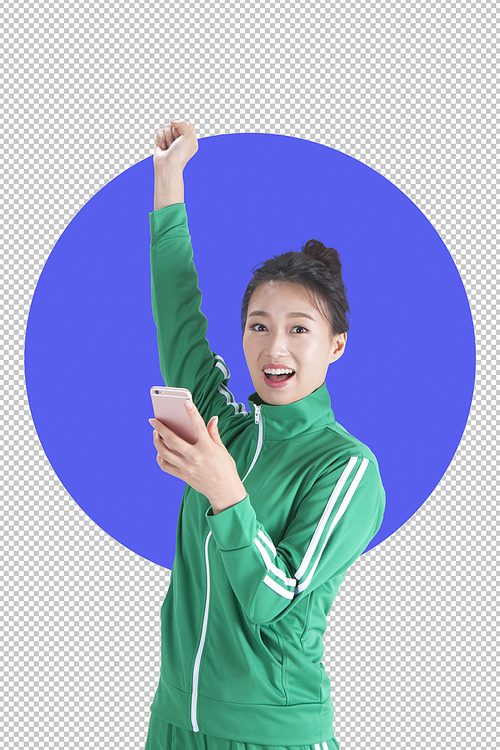 Female model Nuki wearing a student-themed sweatshirt PNG