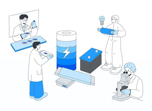 K industry_battery vector illustration