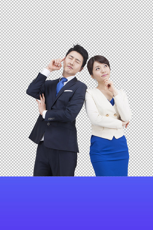 Office worker theme men and women in suits PNG