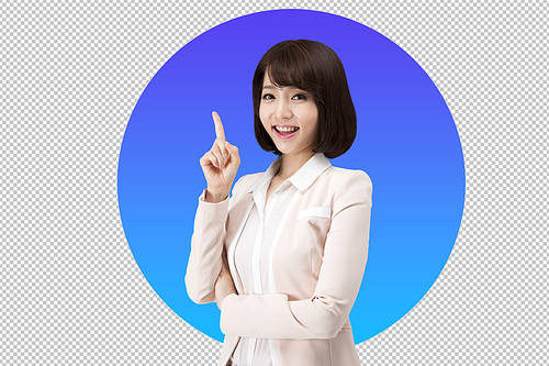 A woman in a suit for an office worker theme PNG