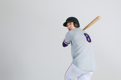 Sports_Photography of a baseball batter holding a bat