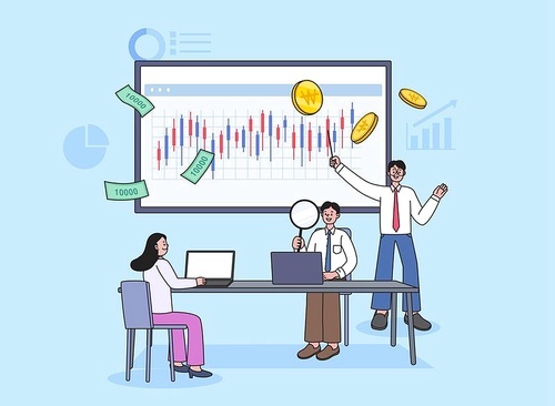 Financial illustration_stock investment vector illustration