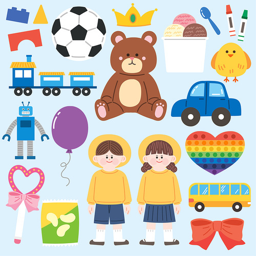 Anniversary gift_Children's Day vector illustration