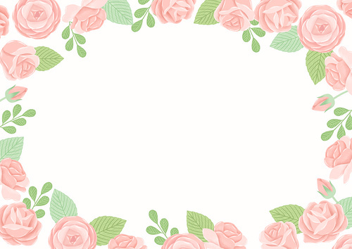 Flower Background_Spring Seasonal Rose Illustration