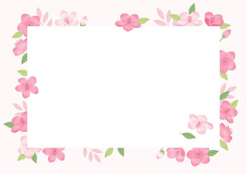 Flower background_spring season azalea illustration