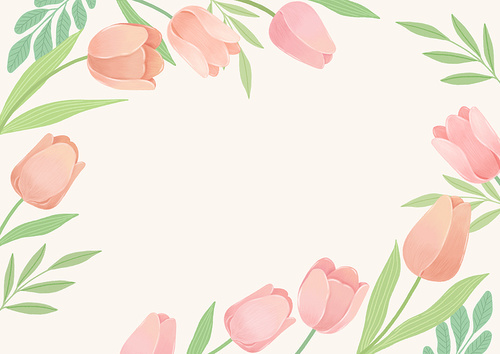 Flower background_spring season tulip flower illustration