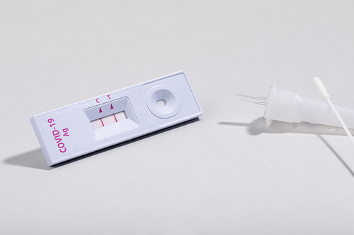 Self -test kit_ self -examination kit with positive results