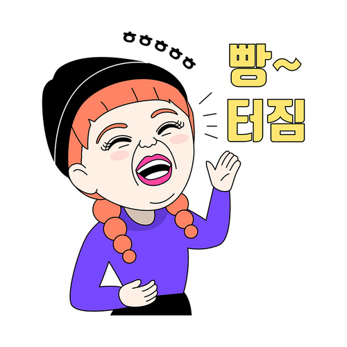 MZ generation_smiling woman vector emoticon