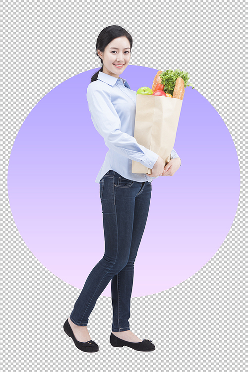 supermarket shopping woman png