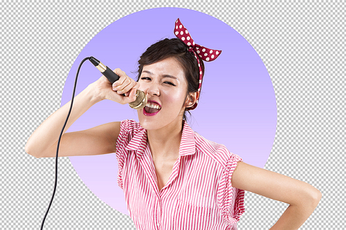 Singing woman PNG