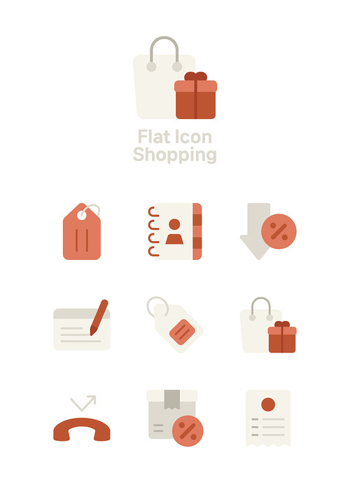 shopping_flat color vector icon