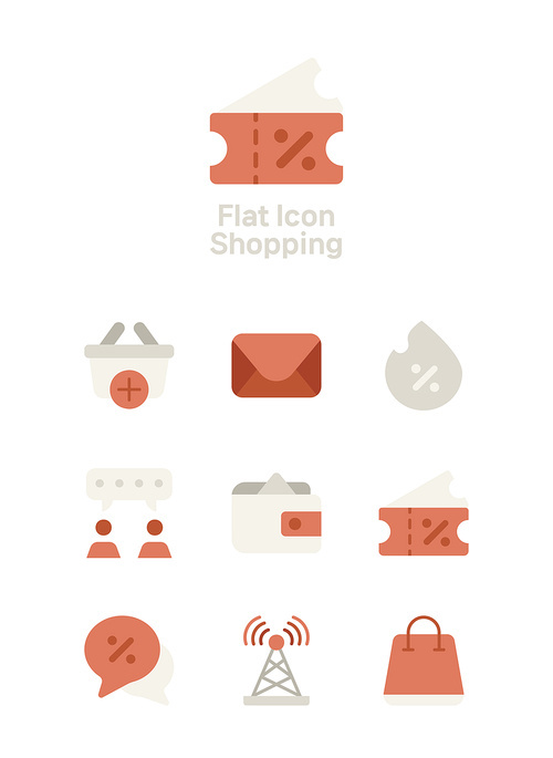 shopping_flat color vector icon