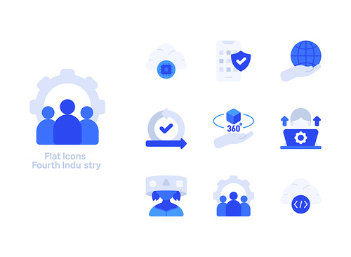 4th Industry_Artificial Intelligence Information and Communication Vector Icon