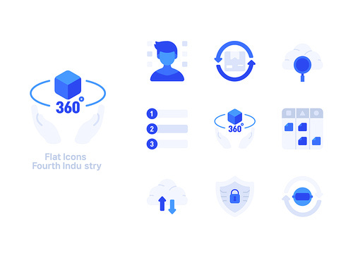 4th Industry_Artificial Intelligence Information and Communication Vector Icon