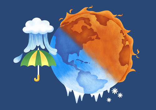 Earth Day_Illustration of abnormal climate