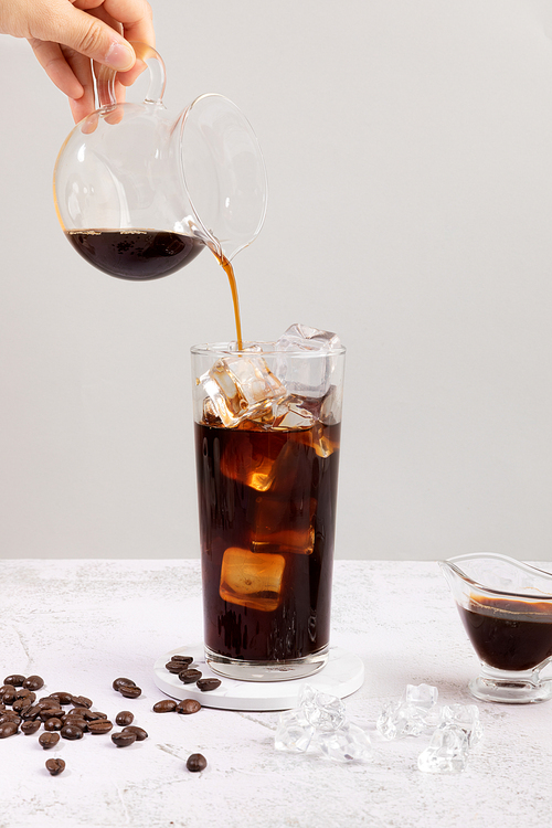 Summer drink_Americano coffee menu photo image