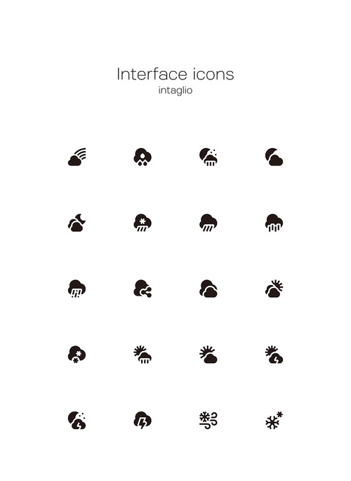 Interface_Engraved Basic Vector Icon Illustration