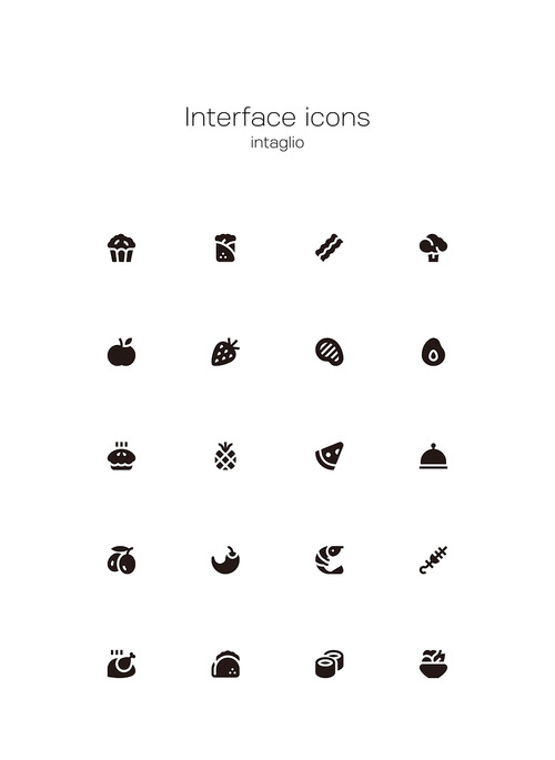 Interface_Engraved Basic Vector Icon Illustration