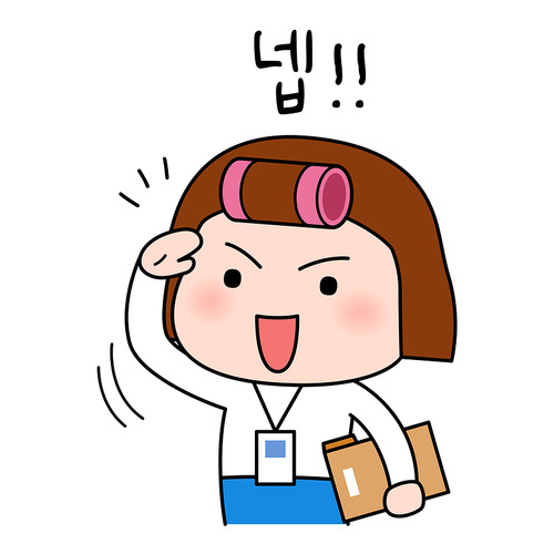 Workplace emoticon_Saving office worker vector illustration emoticon