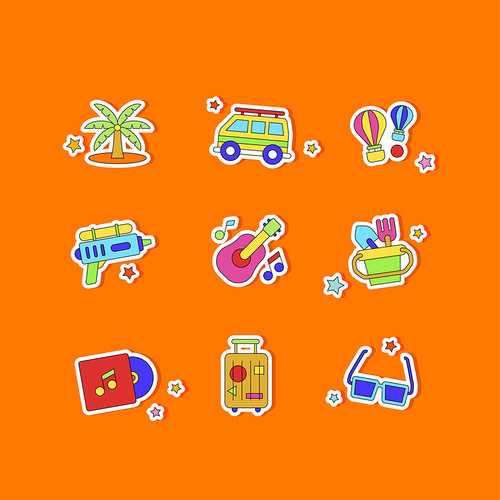 sticker_summer object vector icon