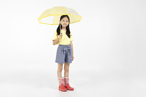 Child_Picture image of wearing boots and using an umbrella
